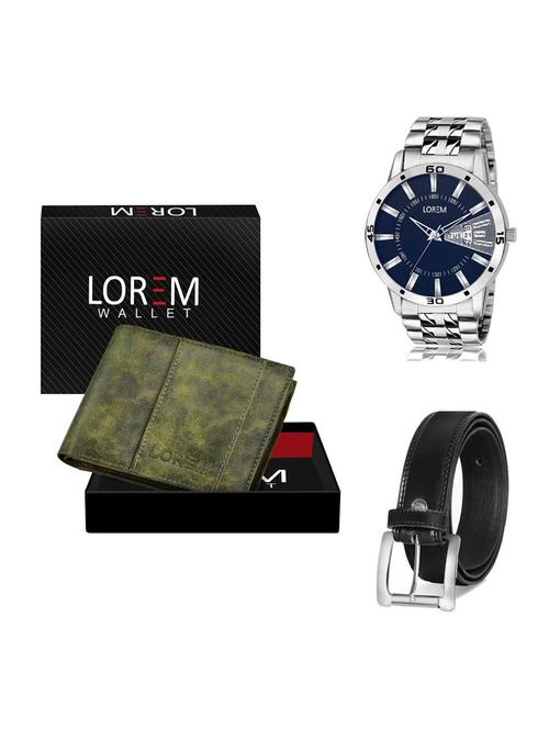 belt, wallet & watch gift combo - 19376359 - Very Small Image - 1