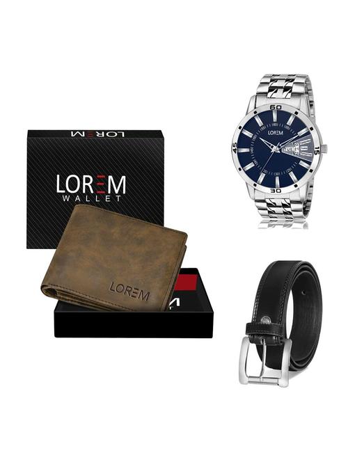 belt, wallet & watch gift combo - 19376366 - Very Small Image - 1