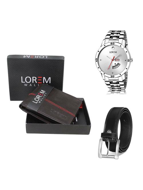 belt, wallet & watch gift combo - 19376393 - Very Small Image - 1