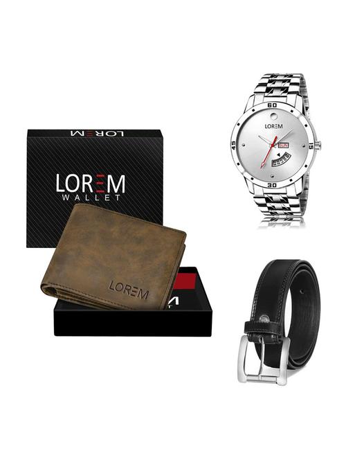 belt, wallet & watch gift combo - 19376411 - Very Small Image - 1