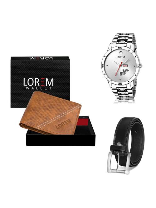belt, wallet & watch gift combo - 19376419 - Very Small Image - 1