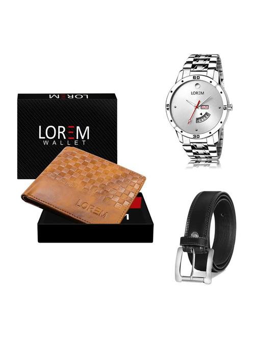 belt, wallet & watch gift combo - 19376423 - Very Small Image - 1