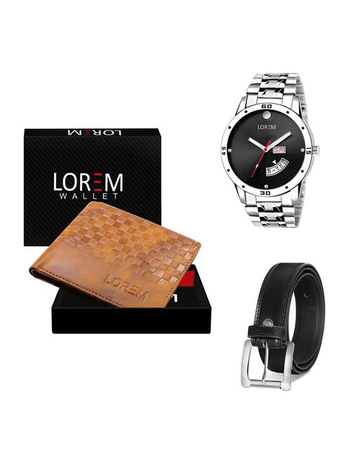 belt, wallet & watch gift combo - 19376468 - Very Small Image - 1