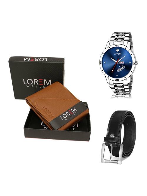 belt, wallet & watch gift combo - 19376478 - Very Small Image - 1