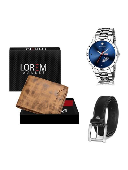 belt, wallet & watch gift combo - 19376497 - Very Small Image - 1