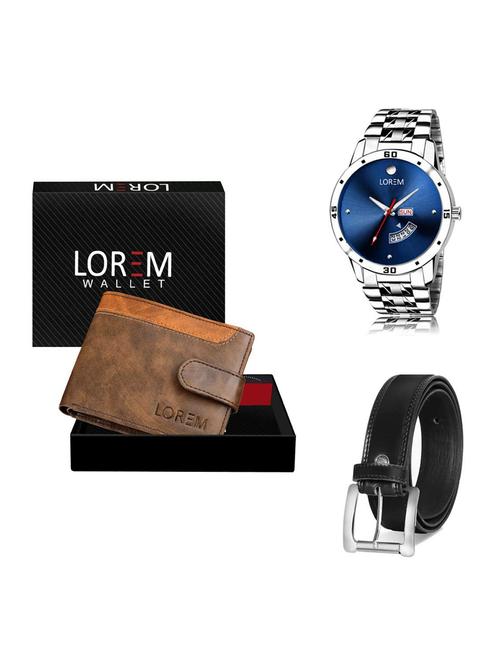 belt, wallet & watch gift combo - 19376520 - Very Small Image - 1