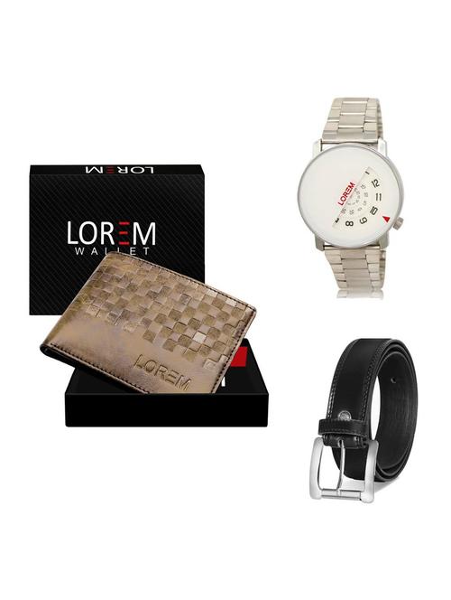 belt, wallet & watch gift combo - 19376557 - Very Small Image - 1