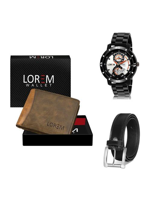 belt, wallet & watch gift combo - 19376592 - Very Small Image - 1