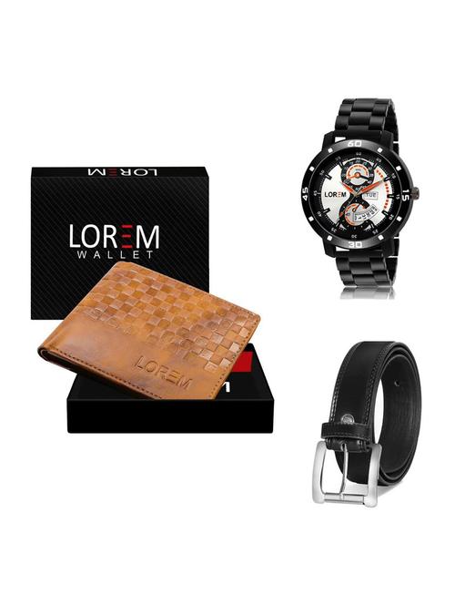 belt, wallet & watch gift combo - 19376603 - Very Small Image - 1