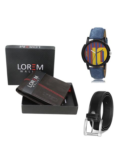belt, wallet & watch gift combo - 19376618 - Very Small Image - 1
