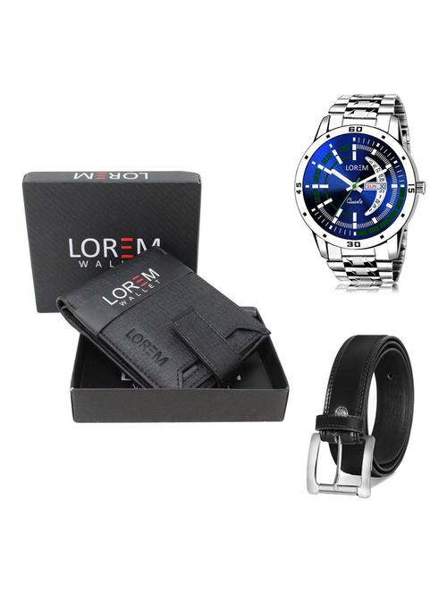 belt, wallet & watch gift combo - 19376664 - Very Small Image - 1