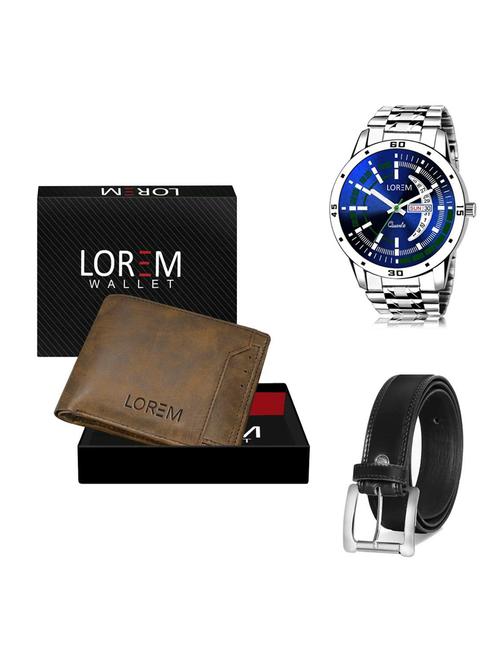 belt, wallet & watch gift combo - 19376680 - Very Small Image - 1