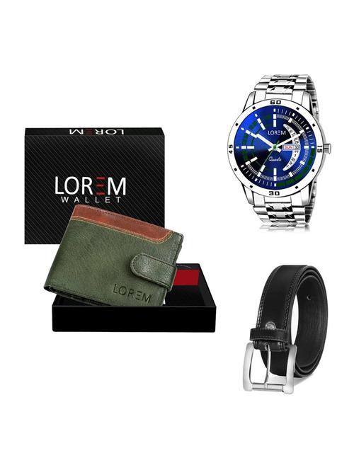 belt, wallet & watch gift combo - 19376702 - Very Small Image - 1