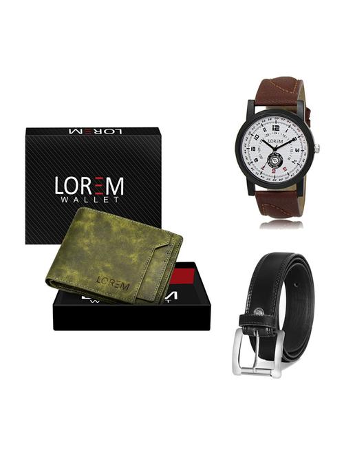 belt, wallet & watch gift combo - 19376852 - Very Small Image - 1