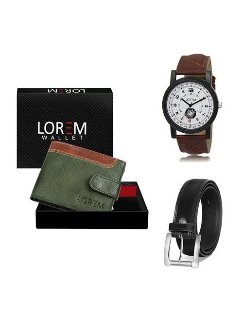 belt, wallet & watch gift combo - 19376882 - Very Small Image - 1