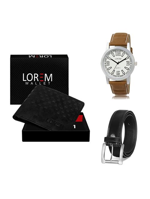 belt, wallet & watch gift combo - 19377010 - Very Small Image - 1