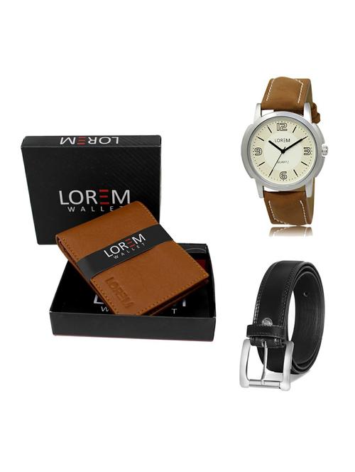 belt, wallet & watch gift combo - 19377019 - Very Small Image - 1