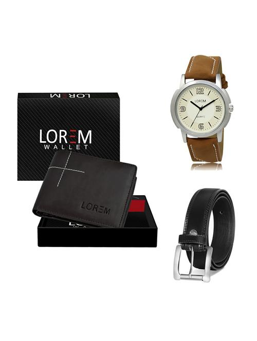 belt, wallet & watch gift combo - 19377057 - Very Small Image - 1