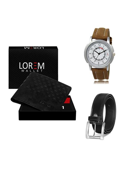 belt, wallet & watch gift combo - 19377100 - Very Small Image - 1