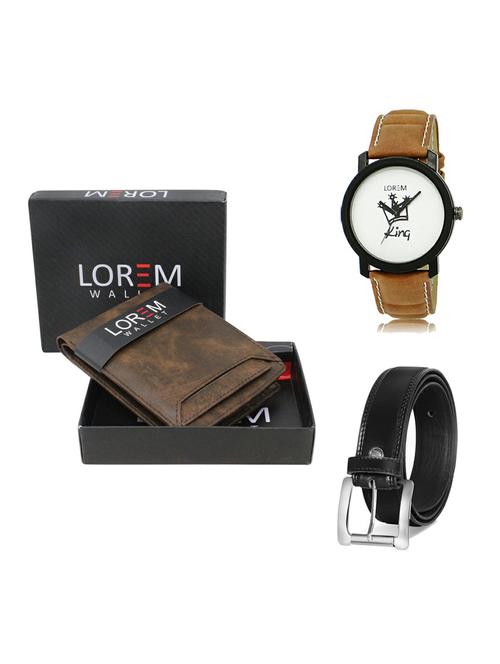 belt, wallet & watch gift combo - 19377111 - Very Small Image - 1