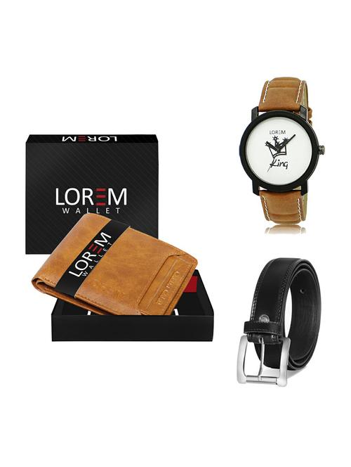 belt, wallet & watch gift combo - 19377112 - Very Small Image - 1