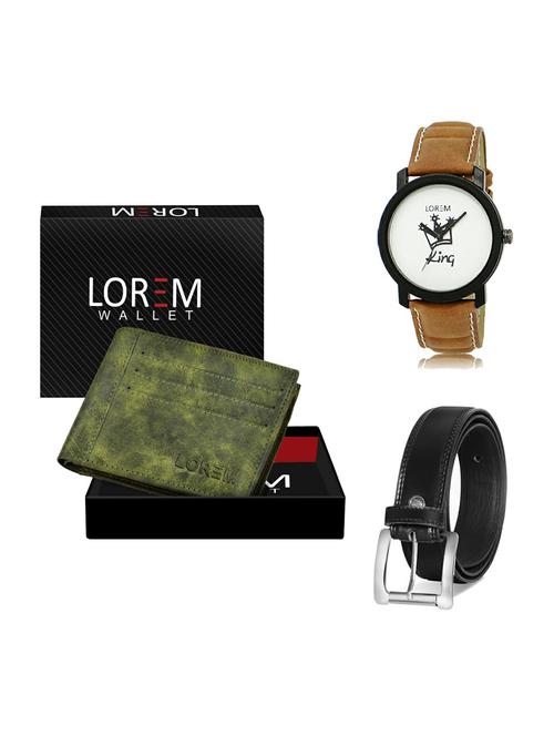 belt, wallet & watch gift combo - 19377123 - Very Small Image - 1
