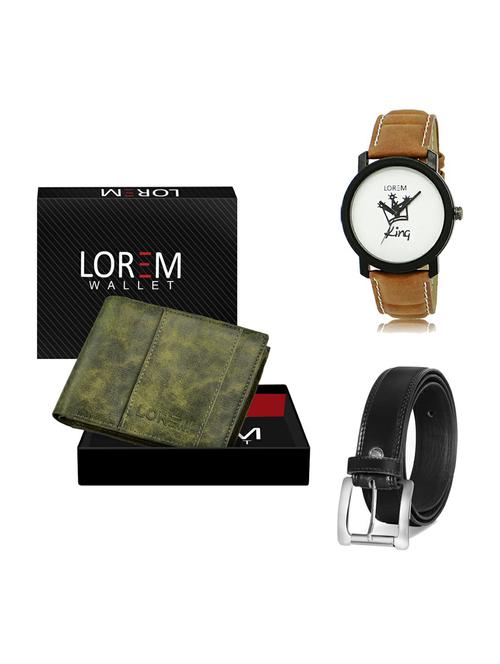 belt, wallet & watch gift combo - 19377124 - Very Small Image - 1