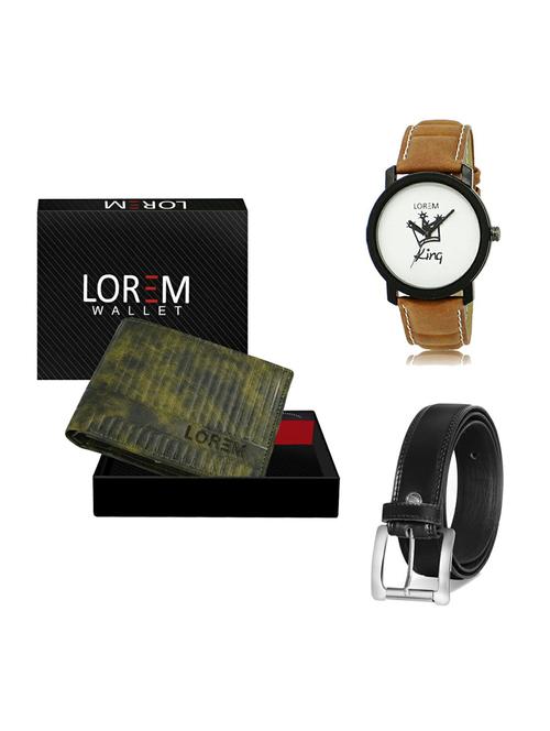 belt, wallet & watch gift combo - 19377136 - Very Small Image - 1