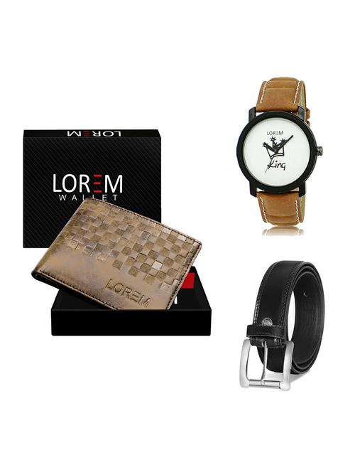 belt, wallet & watch gift combo - 19377142 - Very Small Image - 1