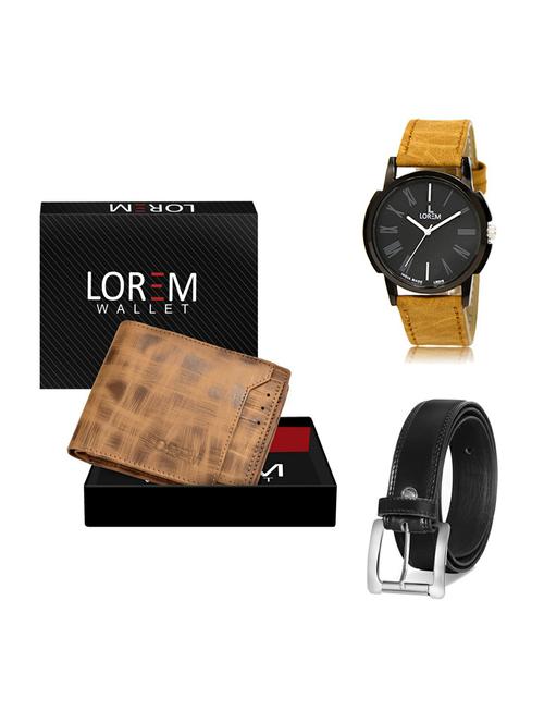 belt, wallet & watch gift combo - 19377172 - Very Small Image - 1