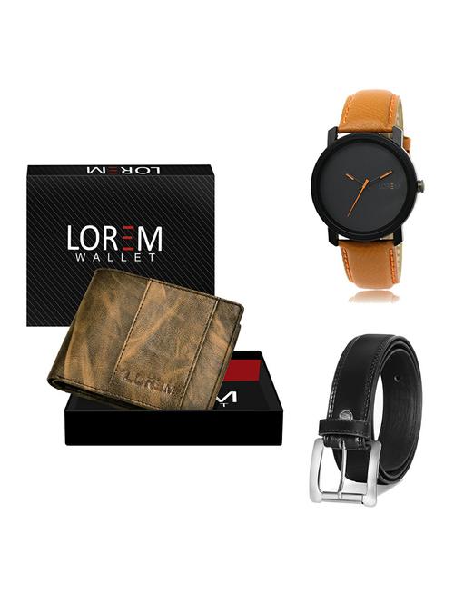 belt, wallet & watch gift combo - 19377216 - Very Small Image - 1