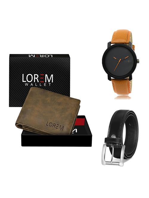 belt, wallet & watch gift combo - 19377221 - Very Small Image - 1