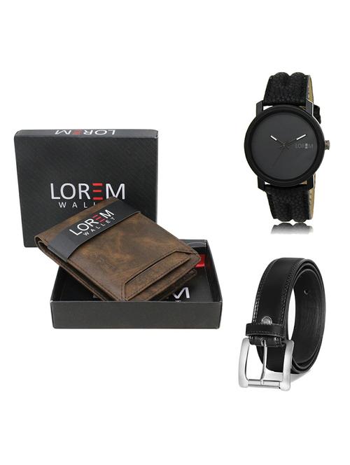 belt, wallet & watch gift combo - 19377246 - Very Small Image - 1
