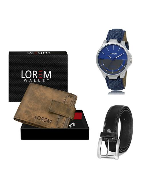 belt, wallet & watch gift combo - 19377399 - Very Small Image - 1