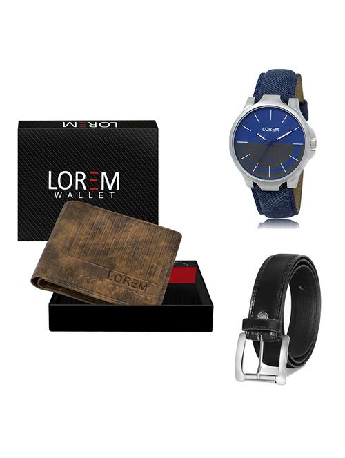 belt, wallet & watch gift combo - 19377404 - Very Small Image - 1
