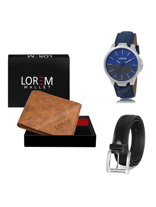 belt, wallet & watch gift combo - 19377409 - Very Small Image - 1