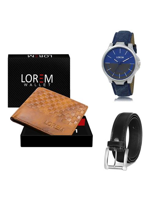 belt, wallet & watch gift combo - 19377413 - Very Small Image - 1