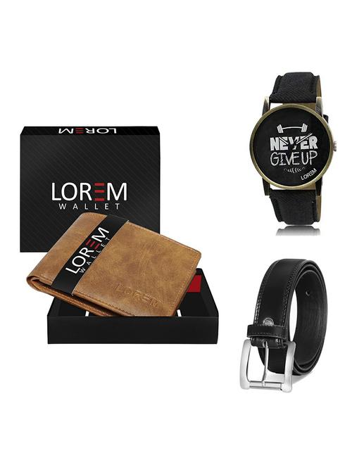 belt, wallet & watch gift combo - 19377524 - Very Small Image - 1