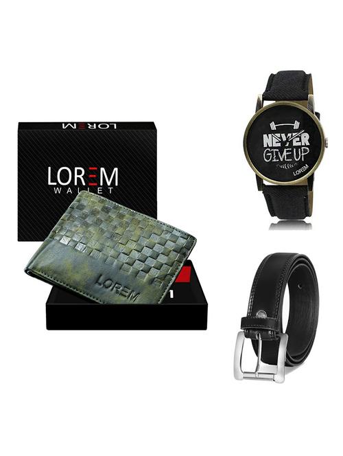 belt, wallet & watch gift combo - 19377549 - Very Small Image - 1