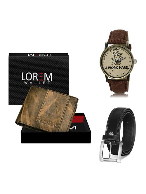belt, wallet & watch gift combo - 19377621 - Very Small Image - 1