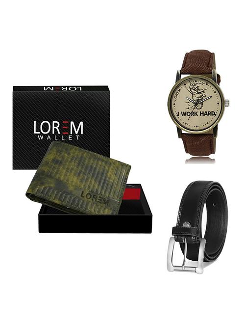 belt, wallet & watch gift combo - 19377631 - Very Small Image - 1
