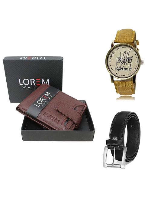 belt, wallet & watch gift combo - 19377655 - Very Small Image - 1
