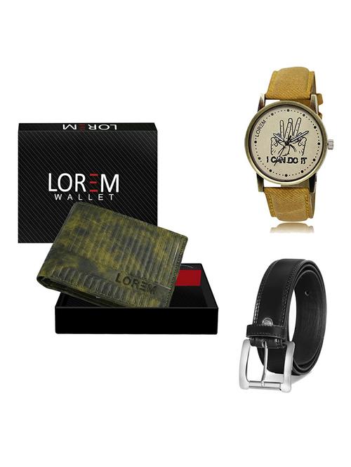 belt, wallet & watch gift combo - 19377676 - Very Small Image - 1