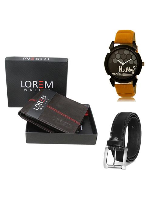 belt, wallet & watch gift combo - 19377743 - Very Small Image - 1