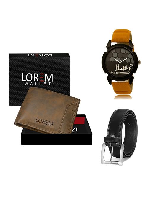 belt, wallet & watch gift combo - 19377760 - Very Small Image - 1