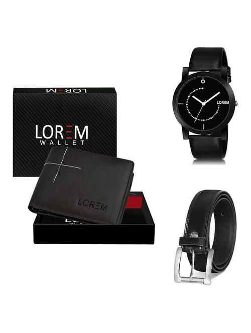 belt, wallet & watch gift combo - 19378002 - Very Small Image - 1