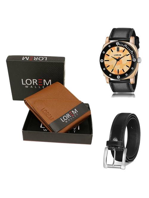 belt, wallet & watch gift combo - 19378008 - Very Small Image - 1