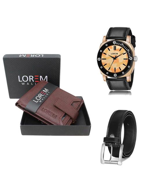 belt, wallet & watch gift combo - 19378015 - Very Small Image - 1