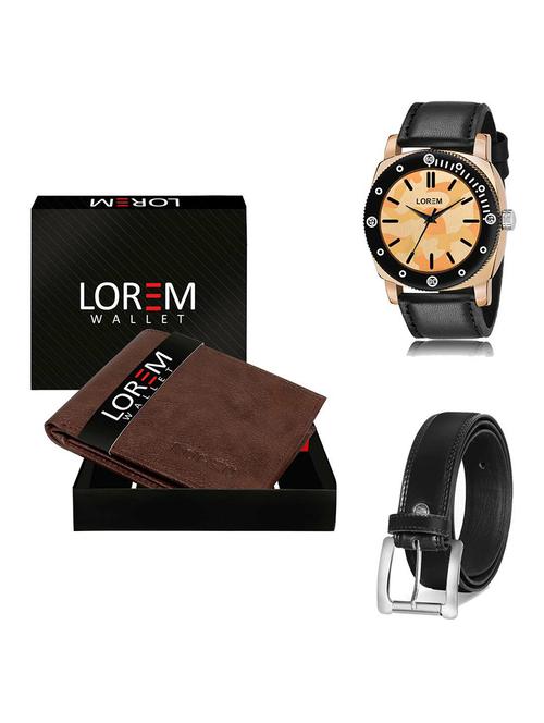 belt, wallet & watch gift combo - 19378018 - Very Small Image - 1