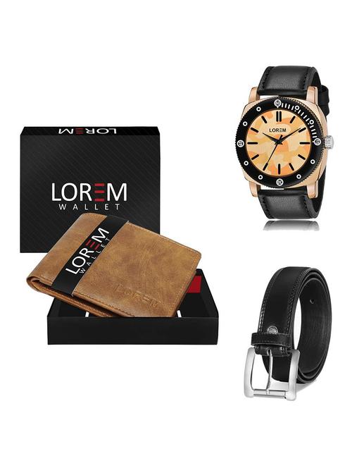 belt, wallet & watch gift combo - 19378019 - Very Small Image - 1
